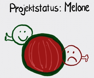 Projektstatus: „Melone“ außen grün, innen rot - wenn Ehrlichkeit nicht gefragt ist
